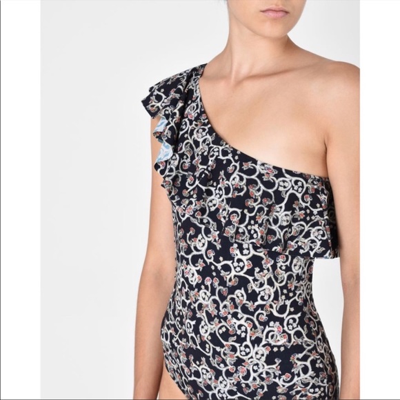 BNWT Isabel Marant Ruffle one shoulder one piece - Picture 4 of 10